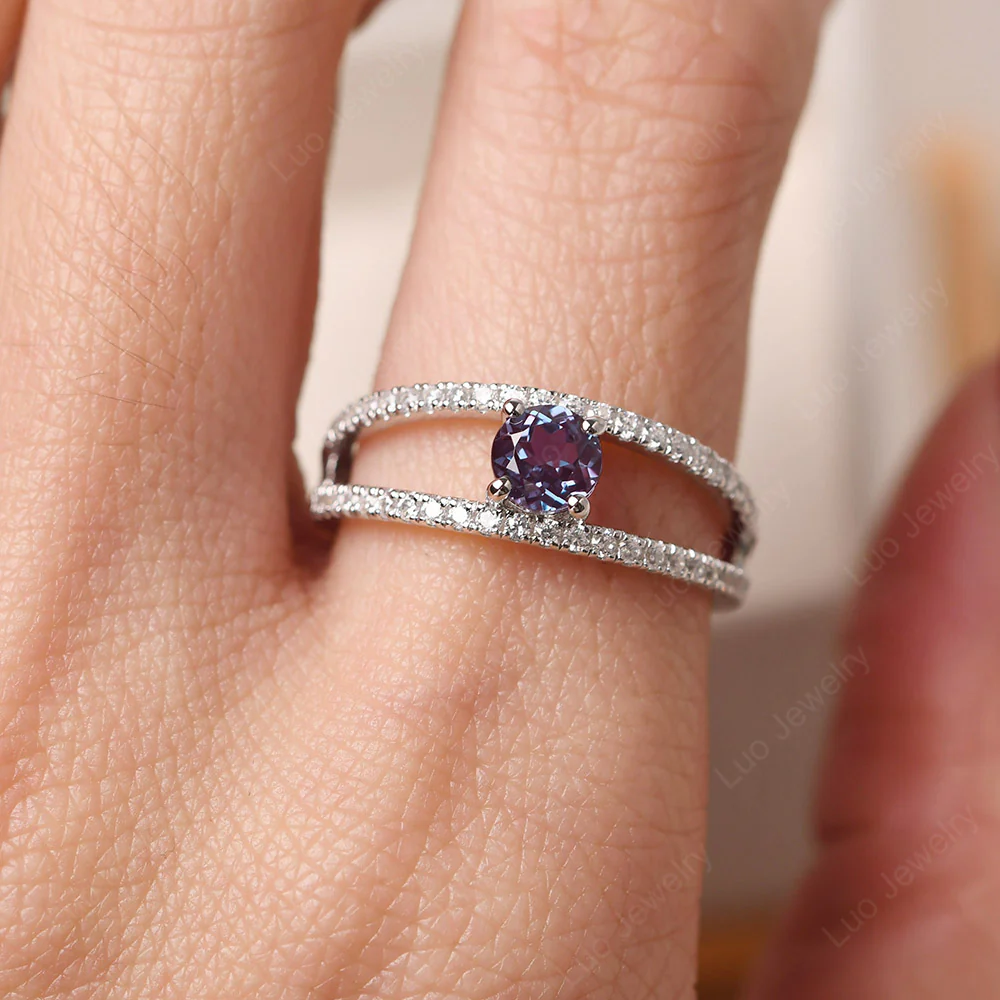 Alexandrite Double Band Ring - Image 5