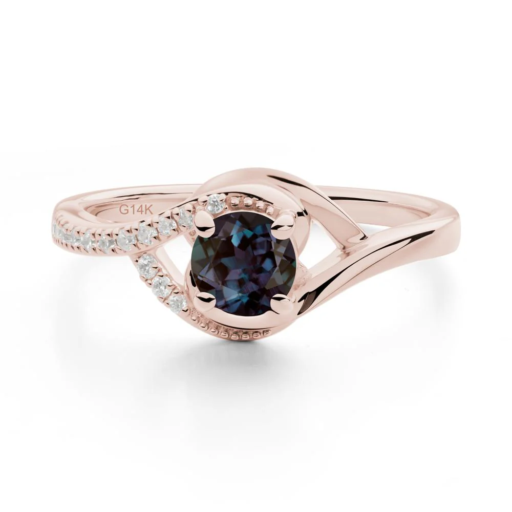 Alexandrite Swirl Bypass Ring