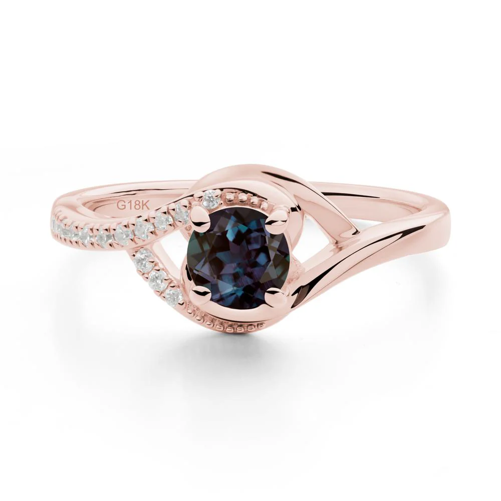 Alexandrite Swirl Bypass Ring - Image 5