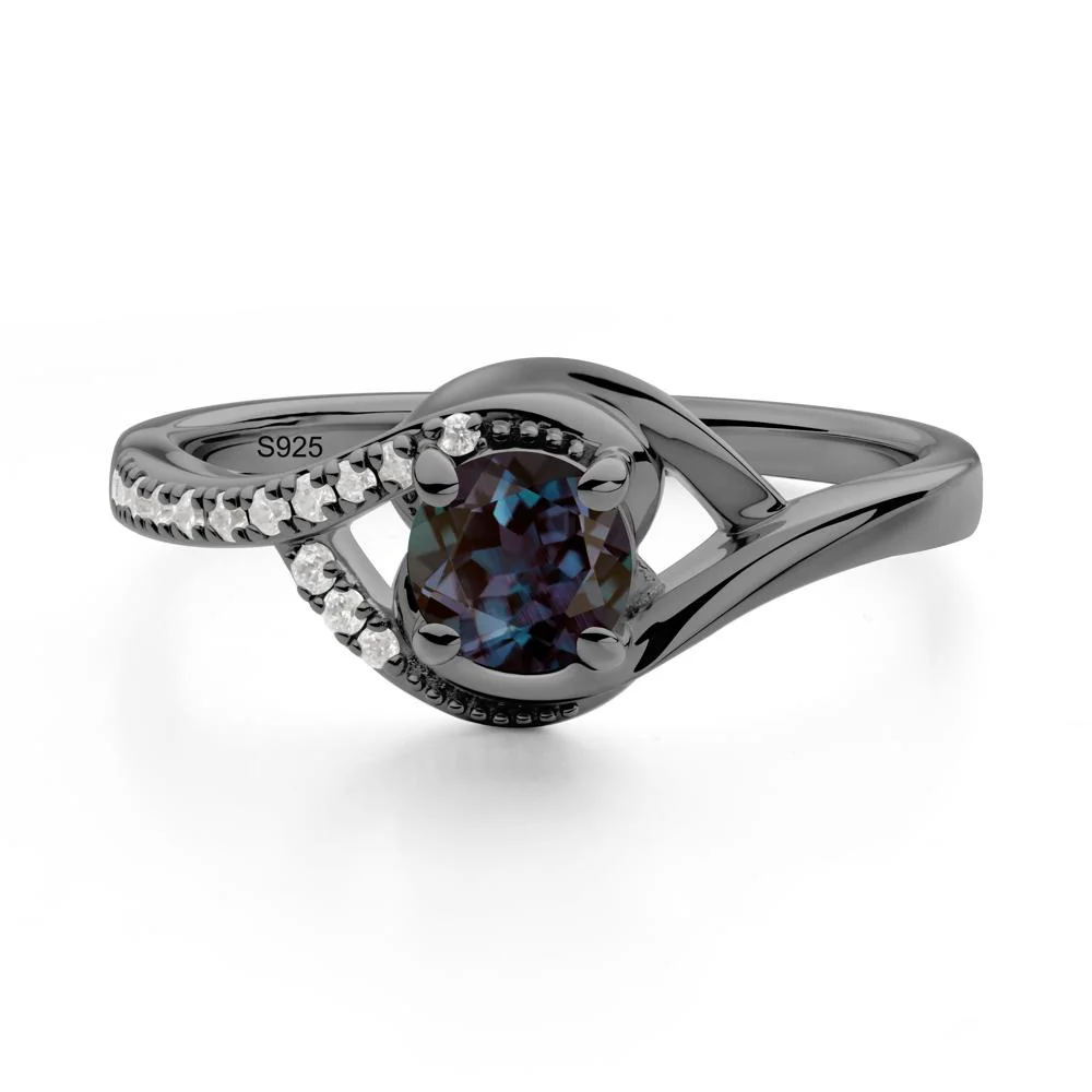 Alexandrite Swirl Bypass Ring - Image 6