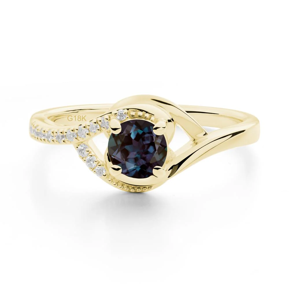 Alexandrite Swirl Bypass Ring - Image 9
