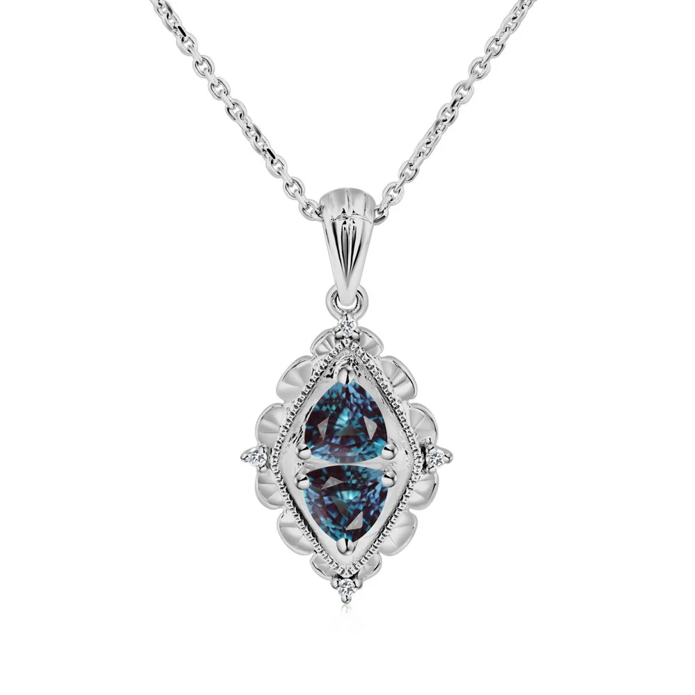Alexandrite Two Stone Necklace - Image 5