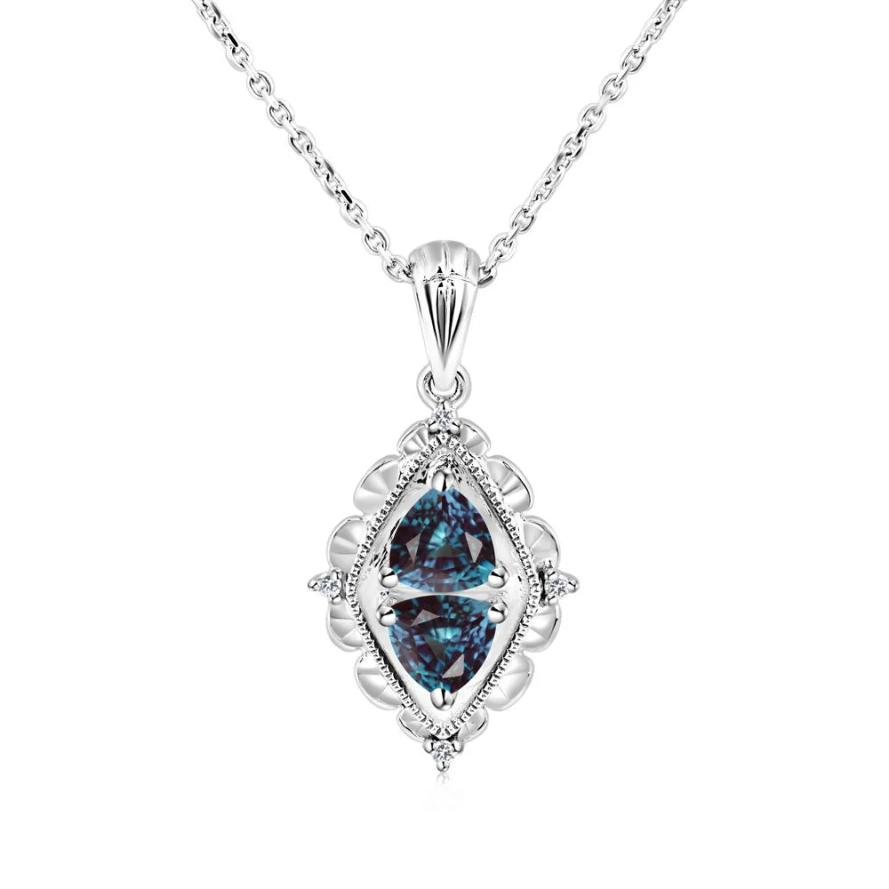 Alexandrite Two Stone Necklace - Image 7
