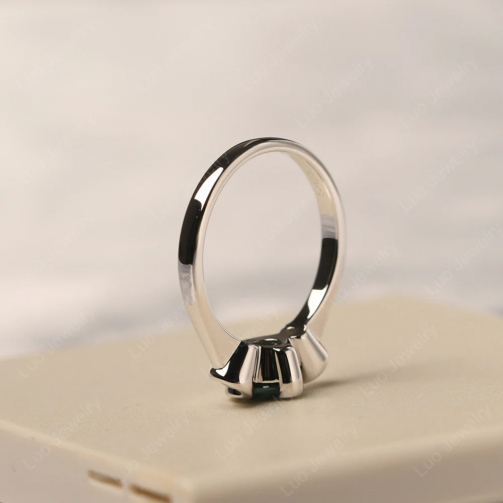 Alexandrite Vintage Bezel Set Engagement Ring - Image 4