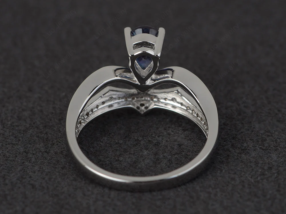 Alexandrite Pear Shaped Tiara Ring - Image 2