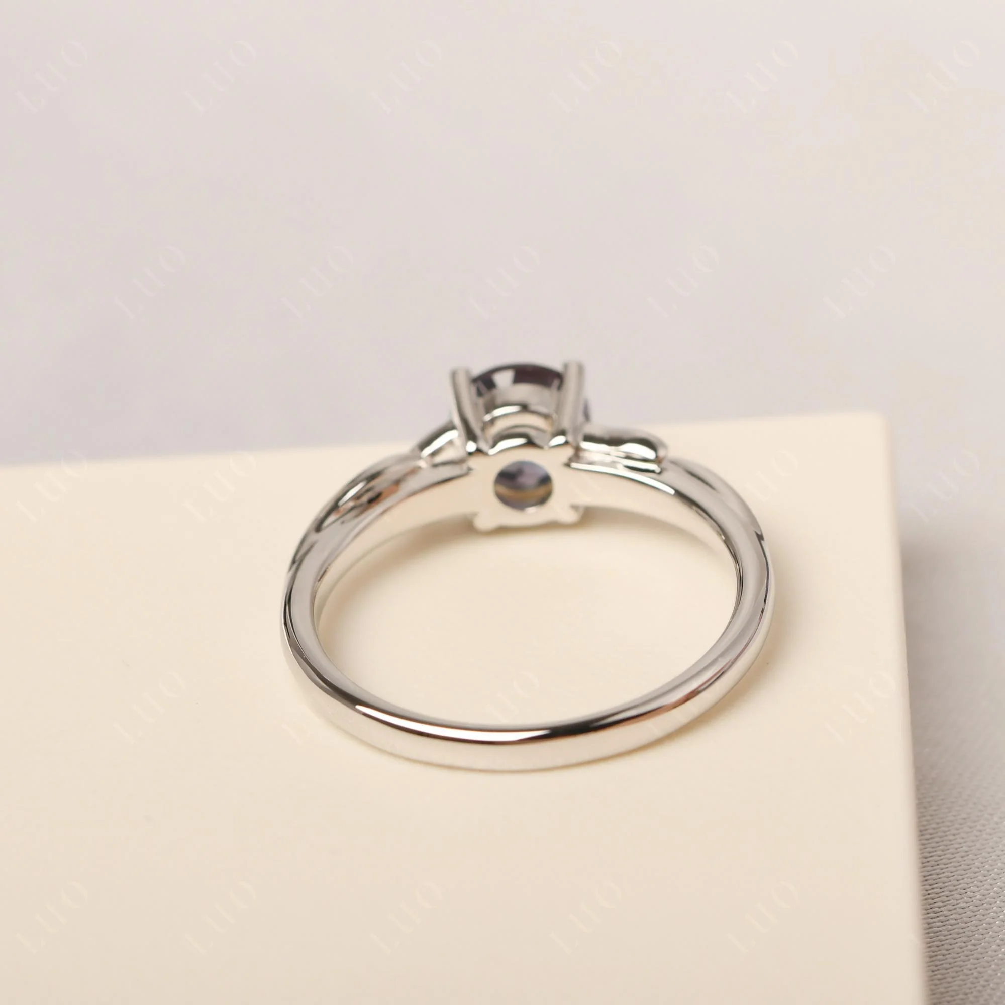 Petite Alexandrite Tender Leaf Ring - Image 12