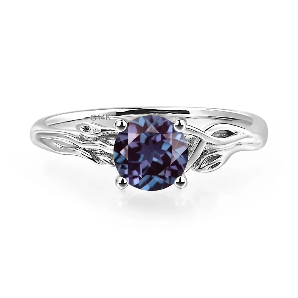 Petite Alexandrite Tender Leaf Ring - Image 3