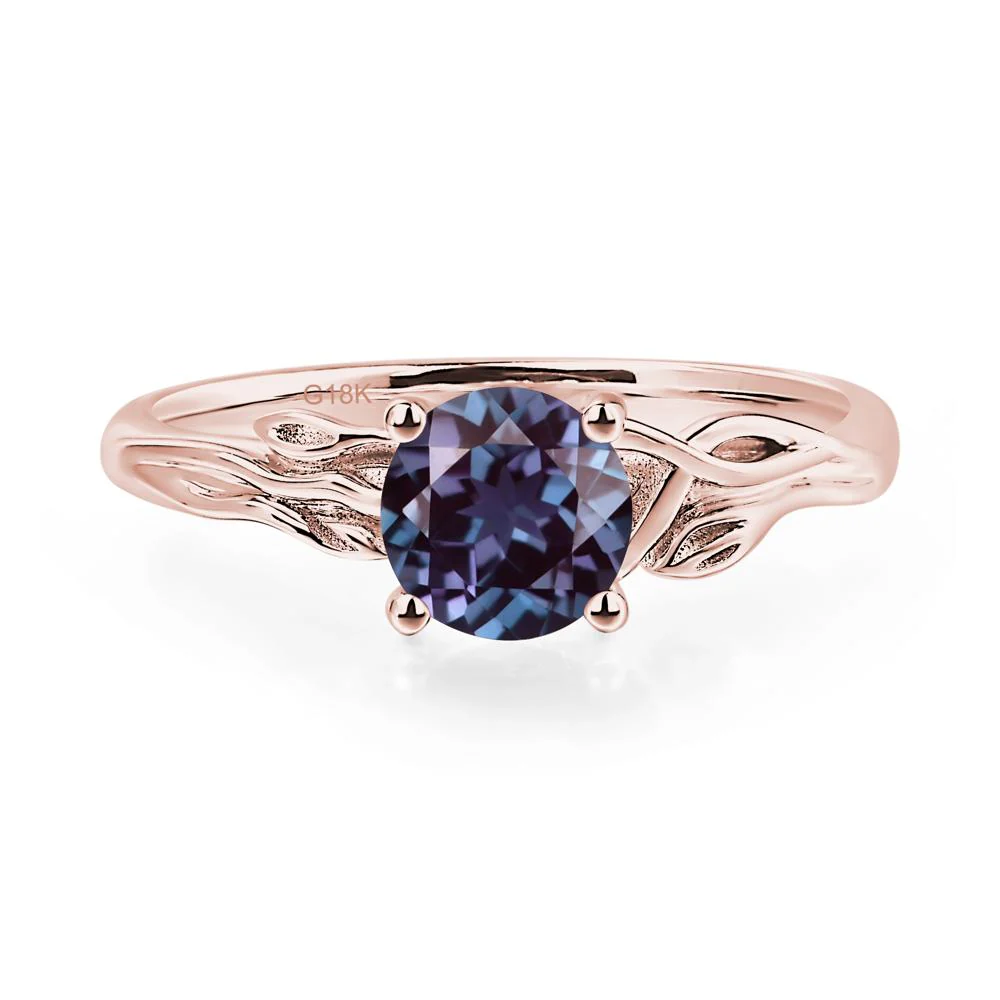 Petite Alexandrite Tender Leaf Ring - Image 9