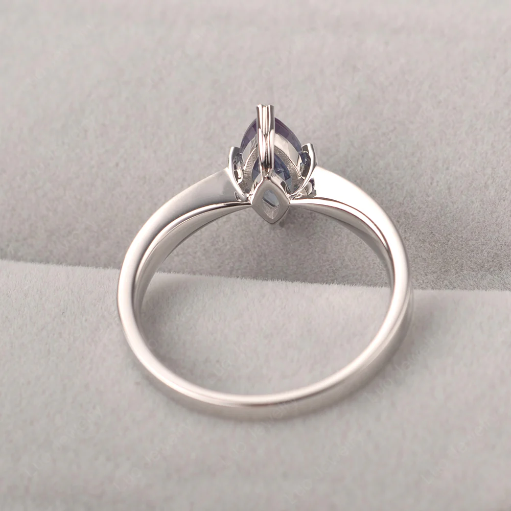 Alexandrite Marquise Solitaire Ring - Image 4