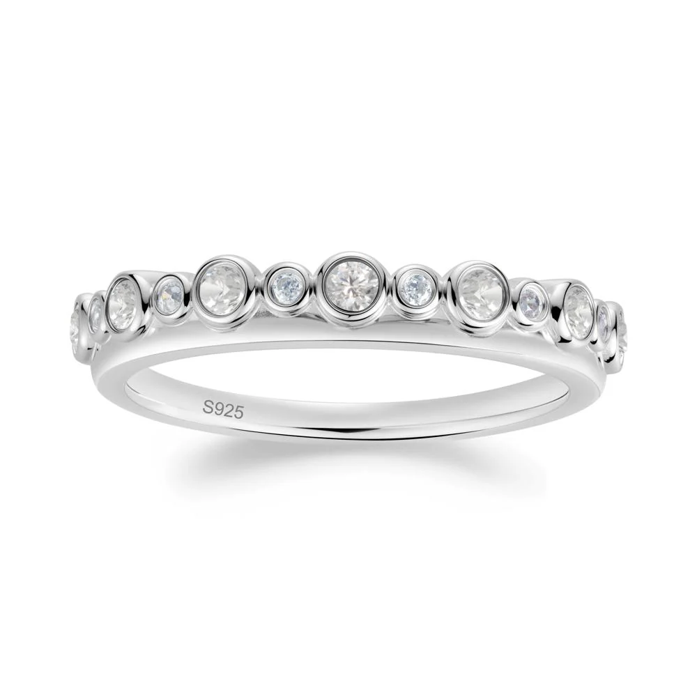 Alternating Cubic Zirconia Bubble Band Ring - Image 8