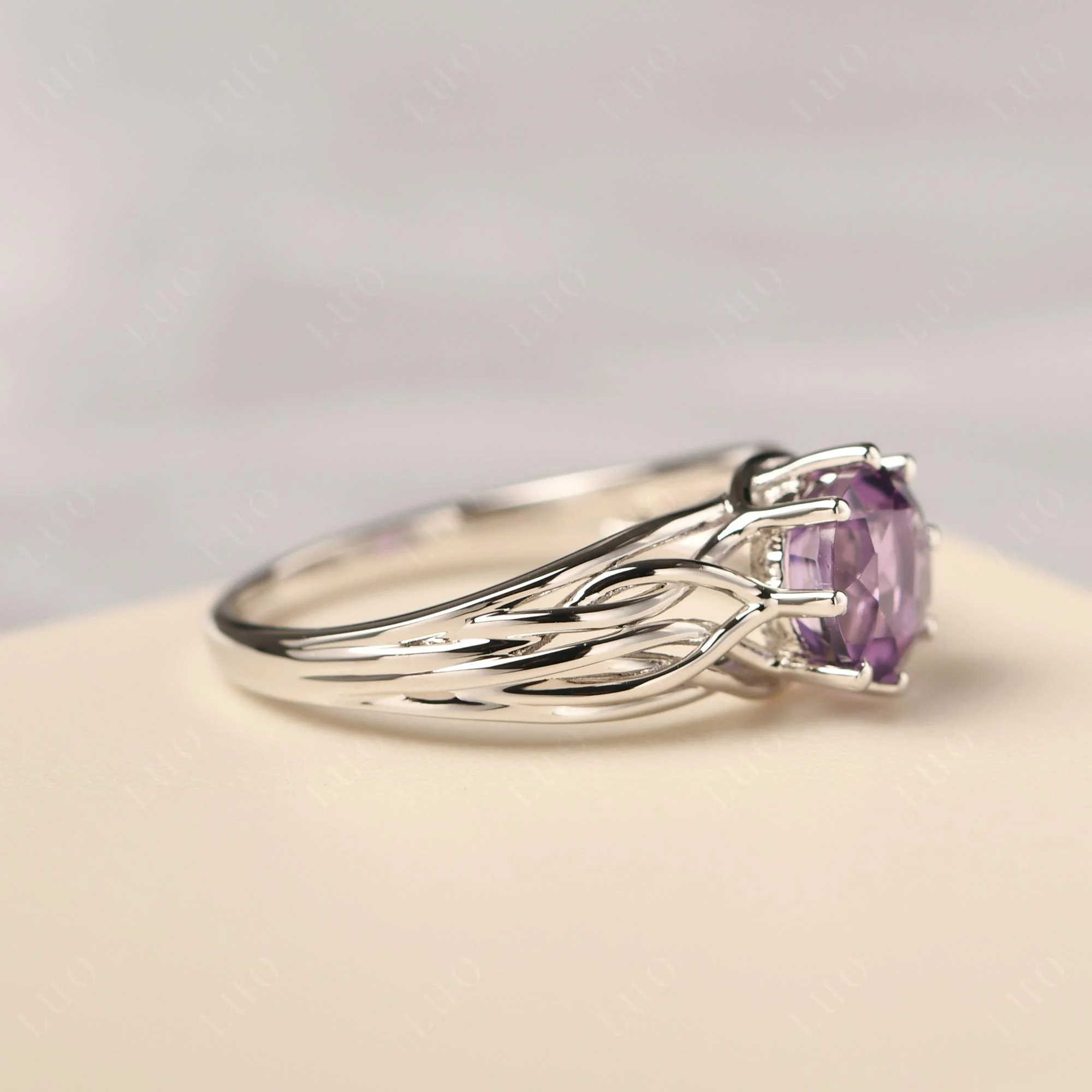 Amethyst Intertwined Ring - Image 11