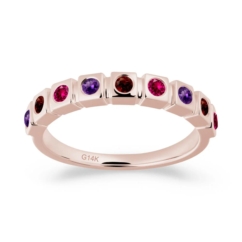 Amethyst and Ruby and Garnet Multi-Stone Ring - Image 2