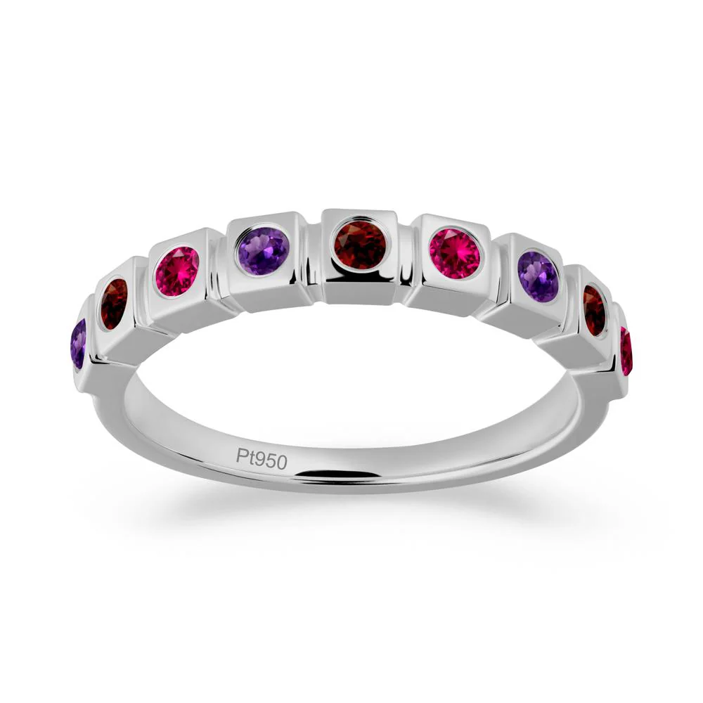 Amethyst and Ruby and Garnet Multi-Stone Ring - Image 9