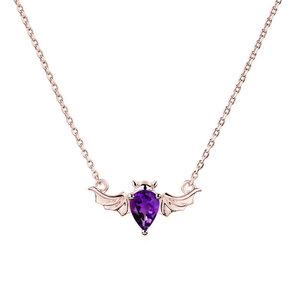 Amethyst Bat Necklace - Image 4