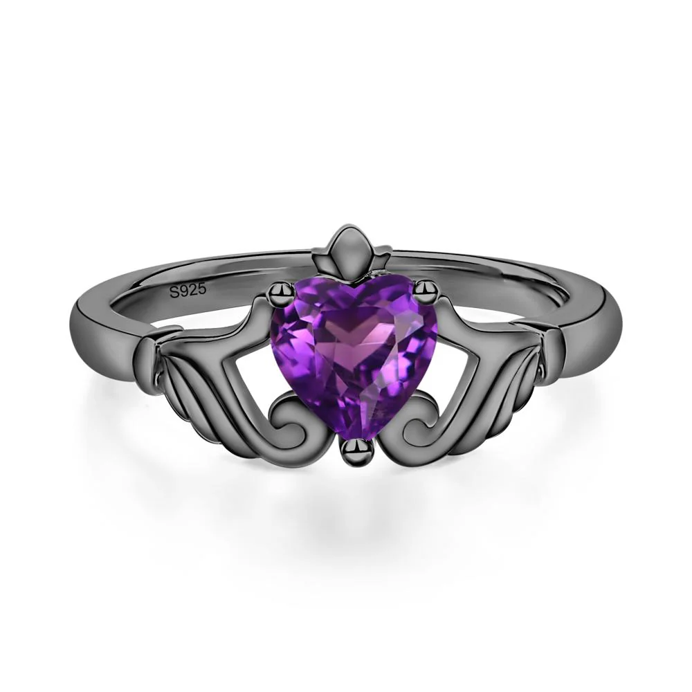 Amethyst Claddagh Ring - Image 2