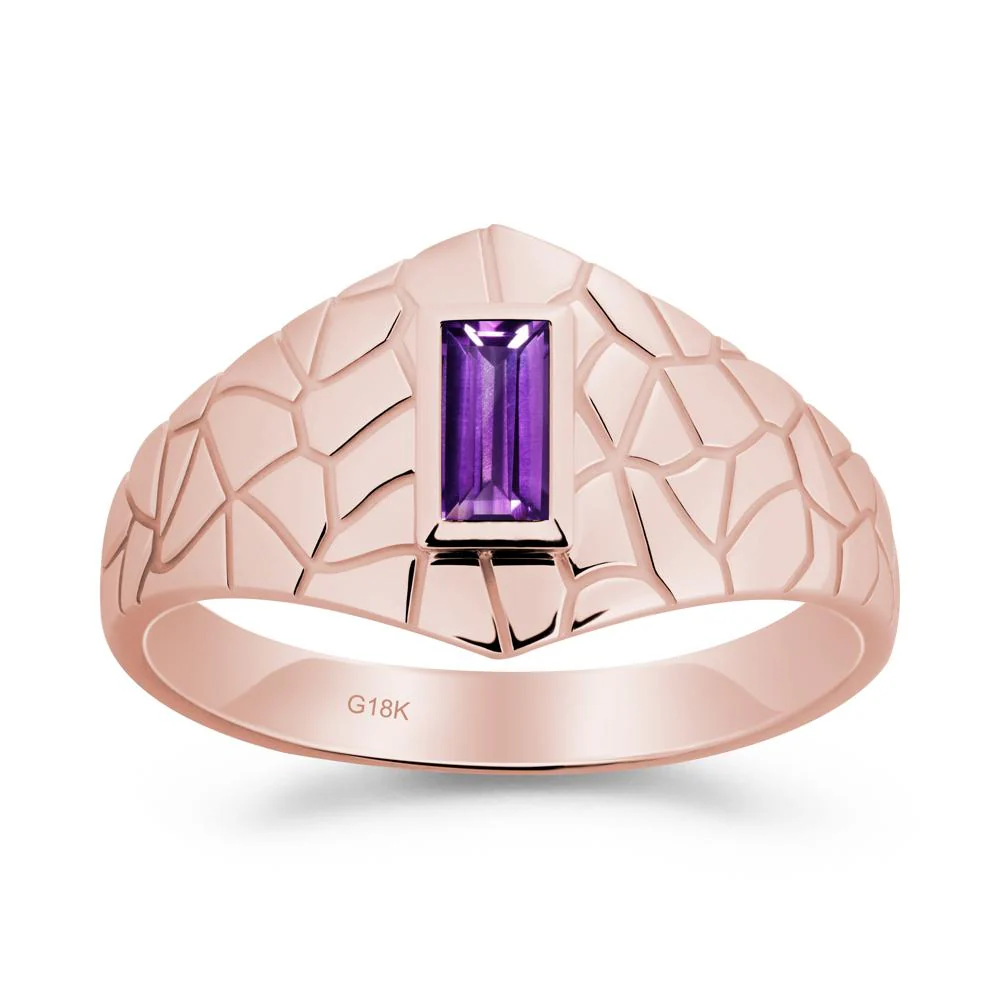 Amethyst Cracked Texture Ring - Image 2