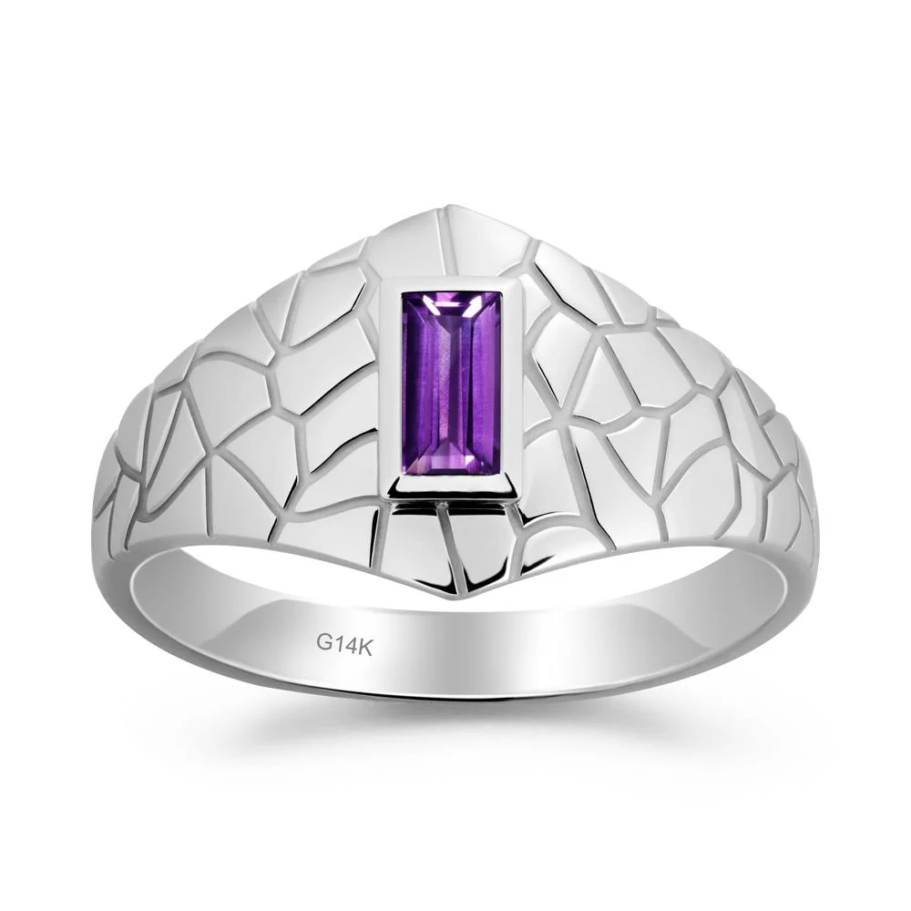 Amethyst Cracked Texture Ring - Image 3