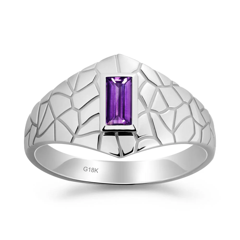 Amethyst Cracked Texture Ring - Image 8