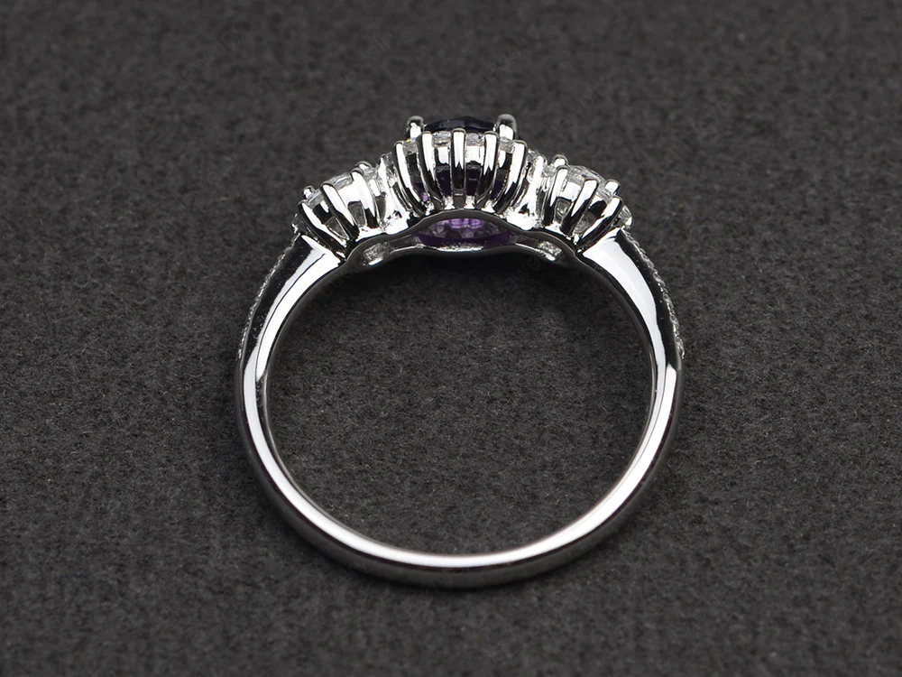 Amethyst Engagement Ring Art Deco - Image 3