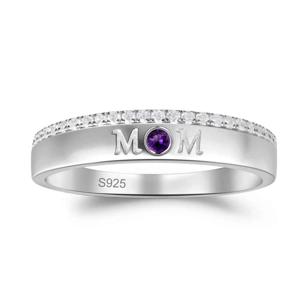 Amethyst Eternity Mother's Ring - Image 7