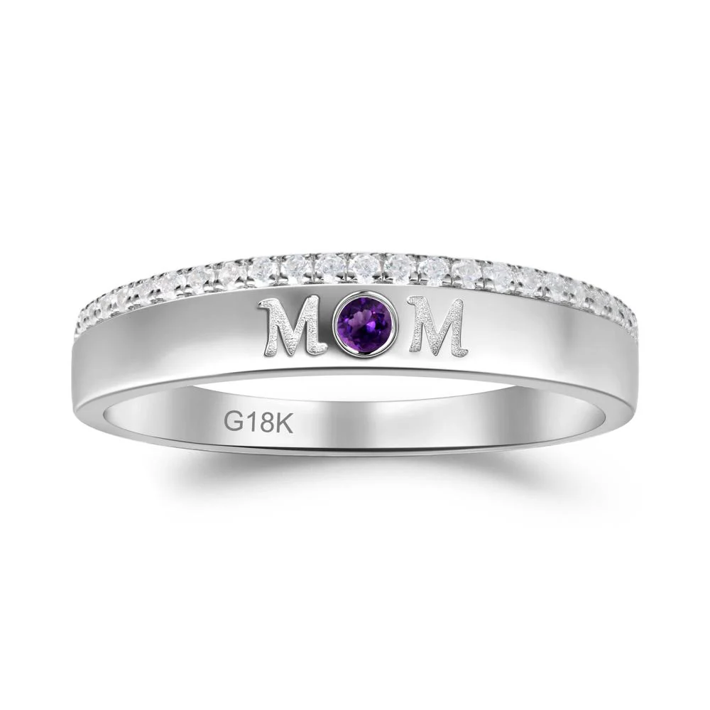 Amethyst Eternity Mother's Ring - Image 8