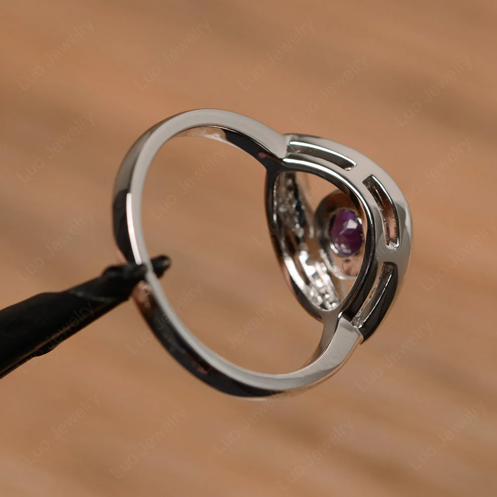 Amethyst Evil Eye Ring - Image 3