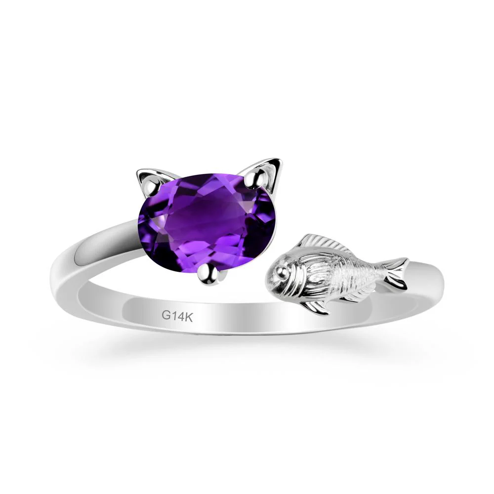 Amethyst Fish and Cat Ring - Image 3