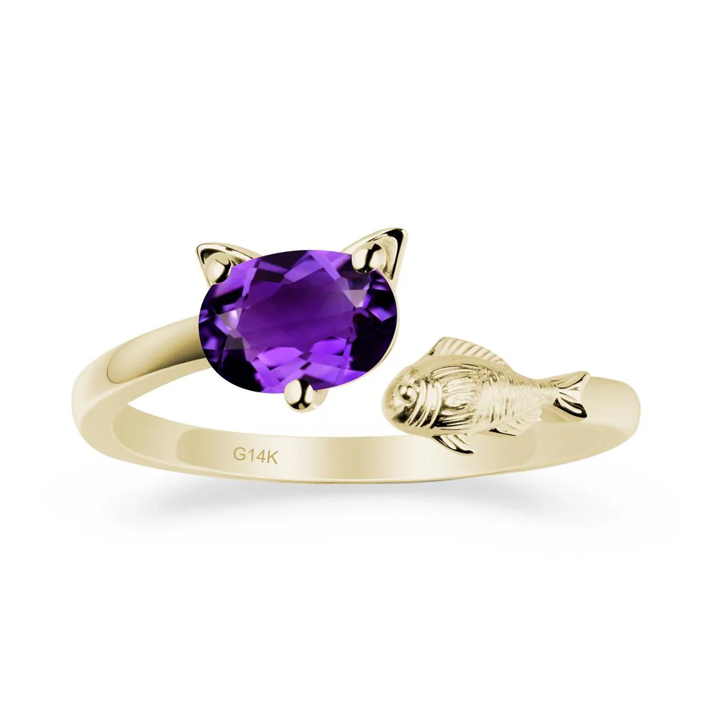 Amethyst Fish and Cat Ring - Image 4