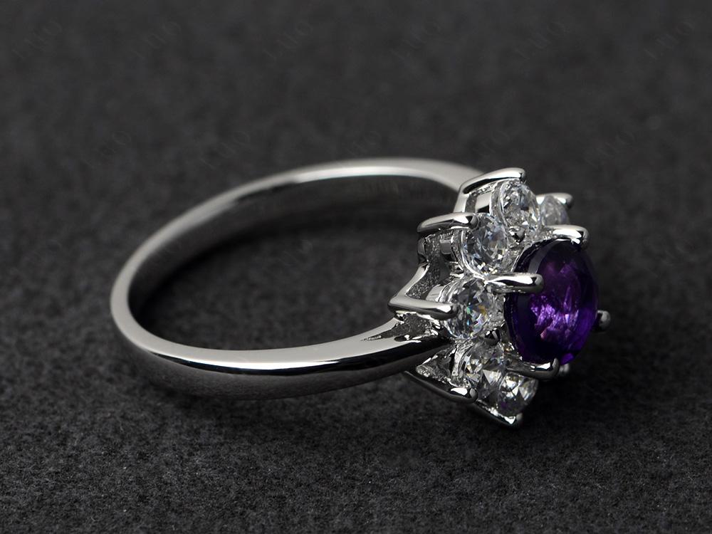 Amethyst Sunburst Halo Ring - Image 30