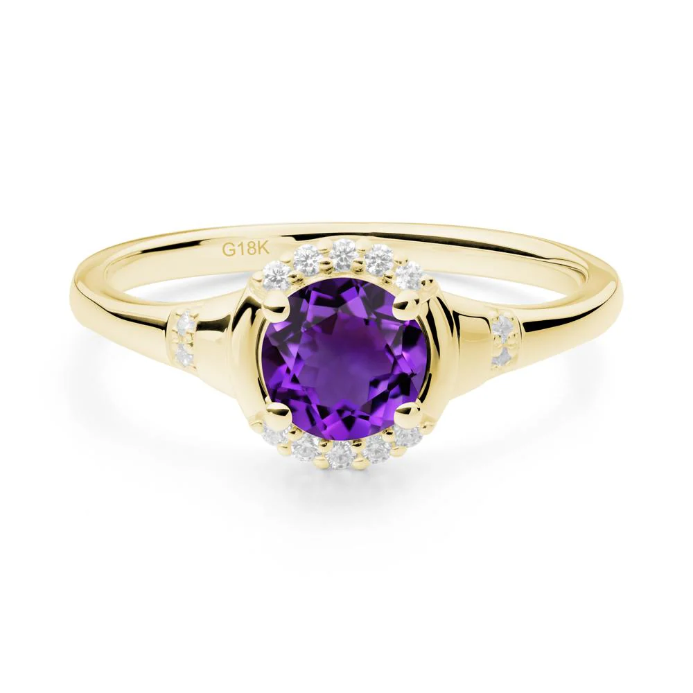 Amethyst Halo Statement Ring - Image 6