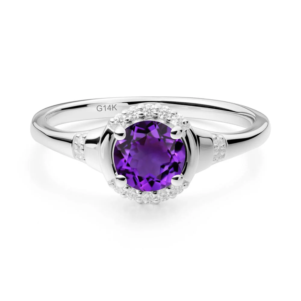Amethyst Halo Statement Ring - Image 7