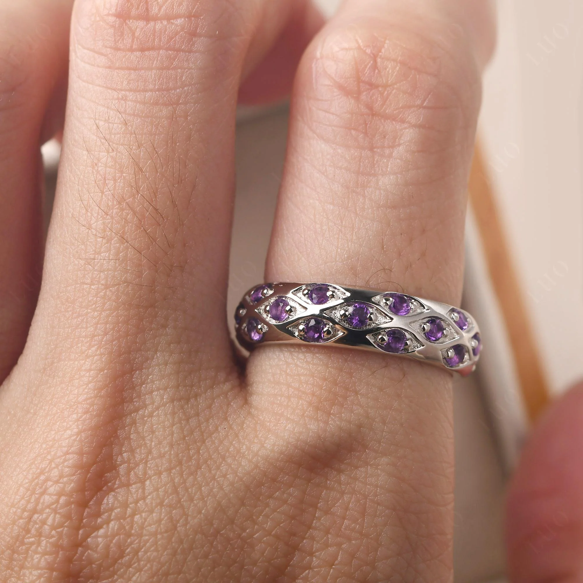 Amethyst Wide Eternity Ring - Image 14