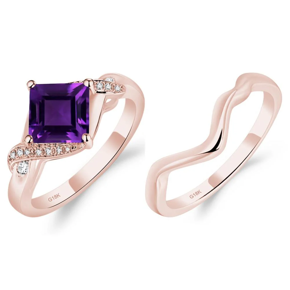 Amethyst Twisted Promise Ring - Image 19