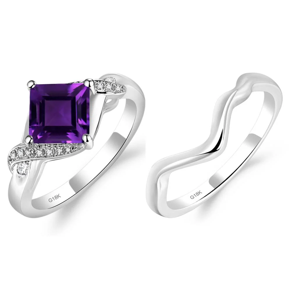Amethyst Twisted Promise Ring - Image 23