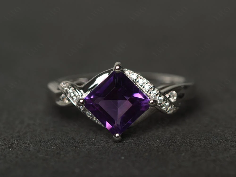 Amethyst Twisted Promise Ring - Image 29