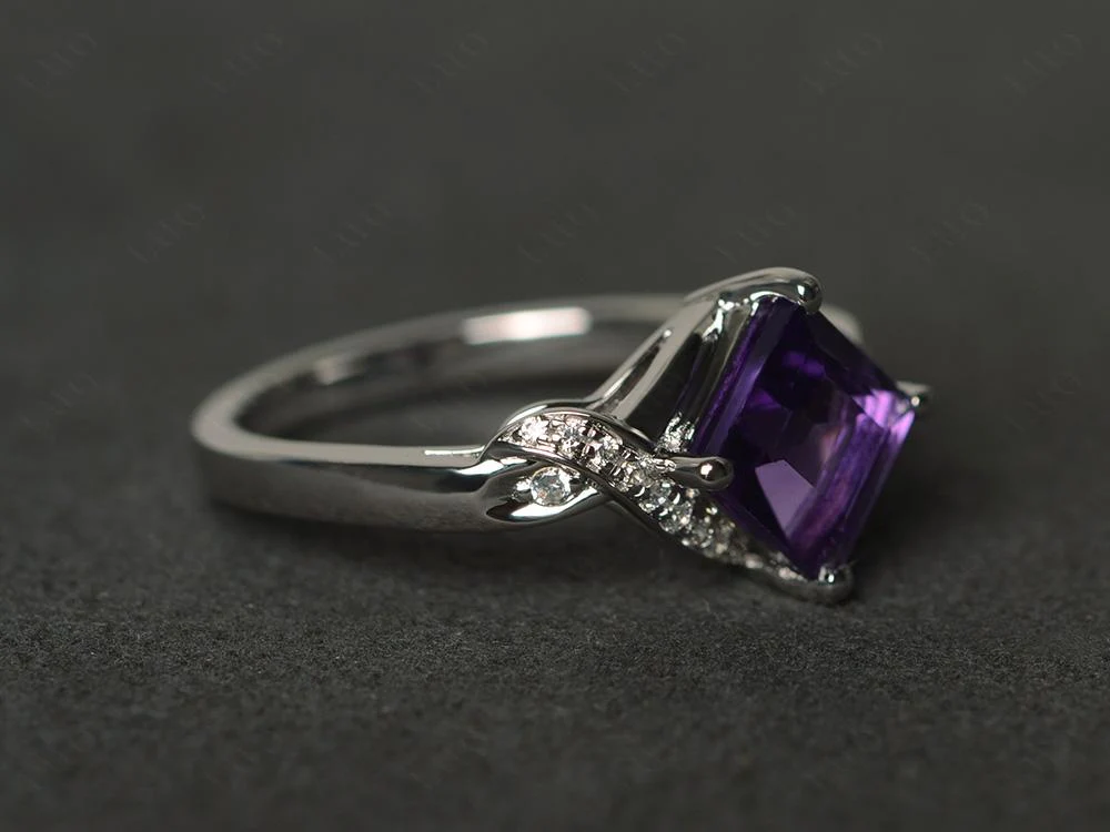 Amethyst Twisted Promise Ring - Image 30
