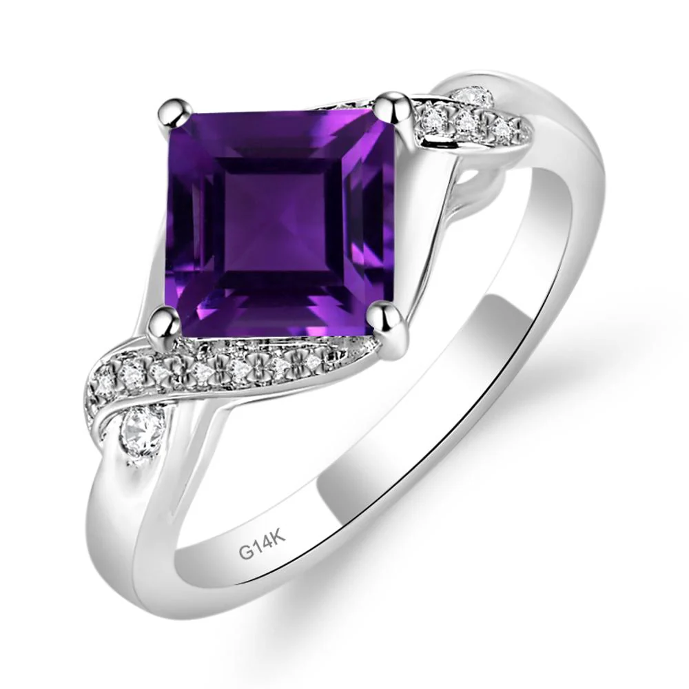 Amethyst Twisted Promise Ring - Image 6