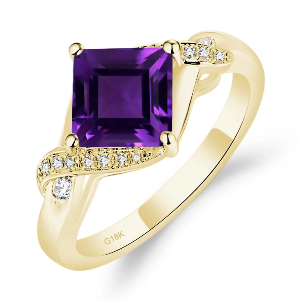 Amethyst Twisted Promise Ring - Image 8
