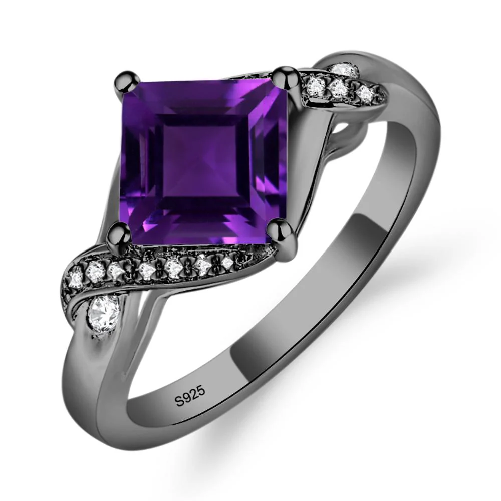 Amethyst Twisted Promise Ring - Image 9