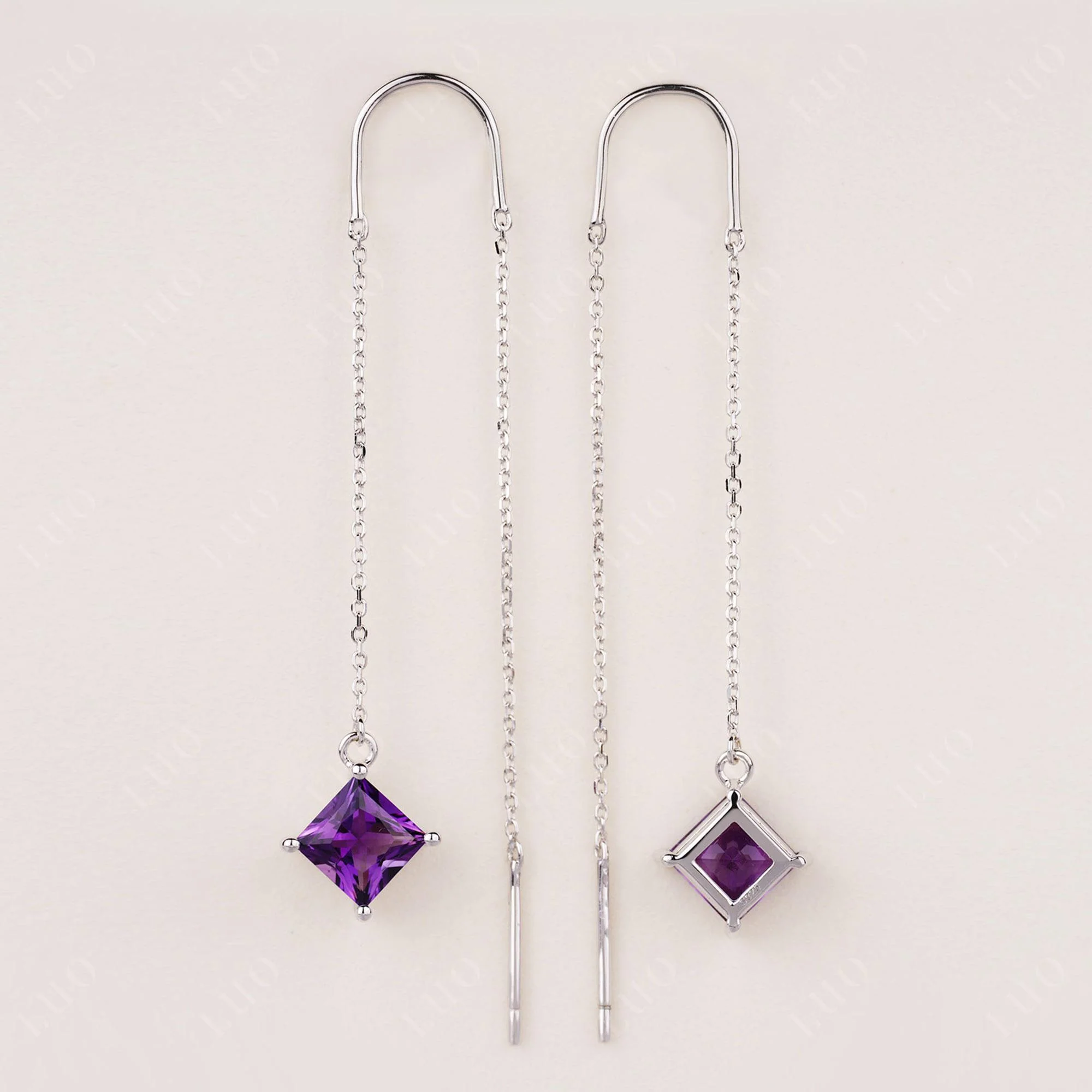 Amethyst Long Dangle Earrings - Image 3