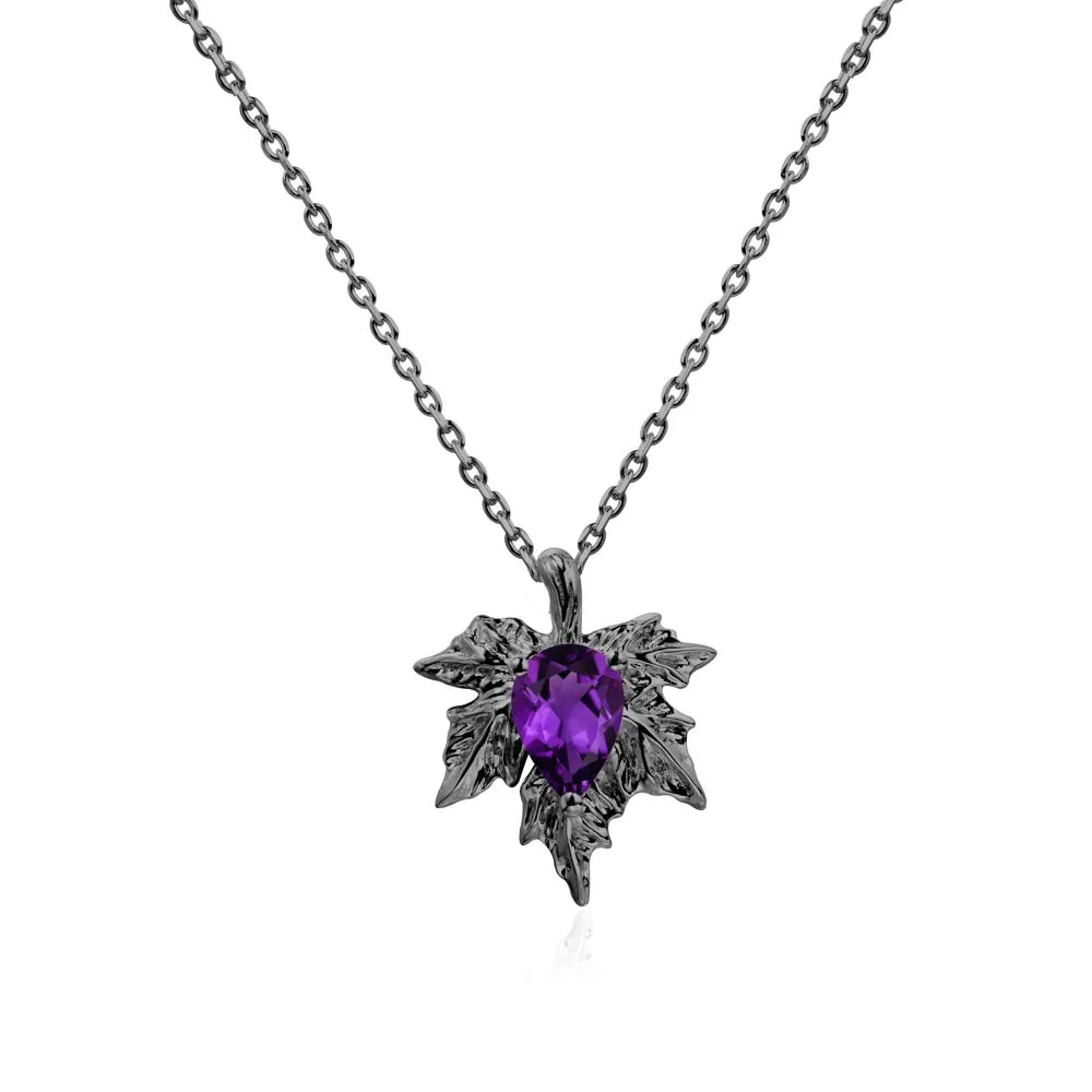 Amethyst Maple Pendant Necklace - Image 7