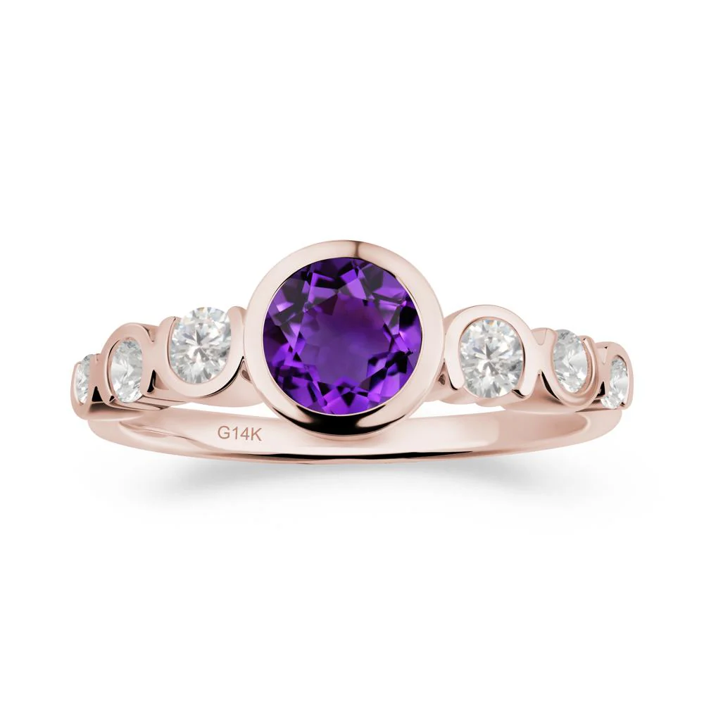 Amethyst Multi Stone Engagement Ring - Image 5