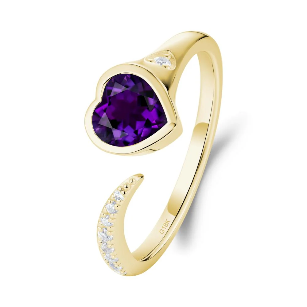 Amethyst Open Engagement Ring - Image 3
