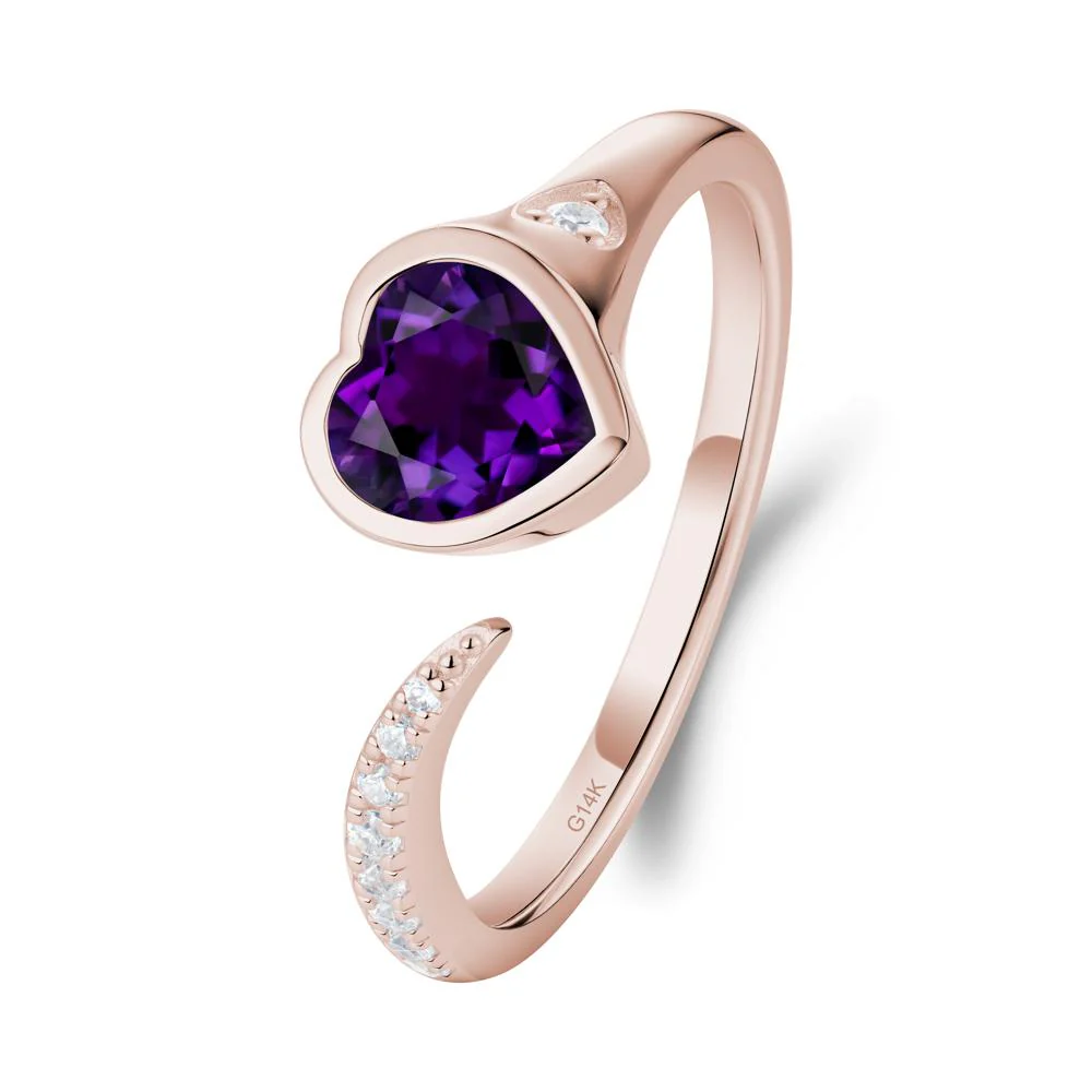 Amethyst Open Engagement Ring - Image 5