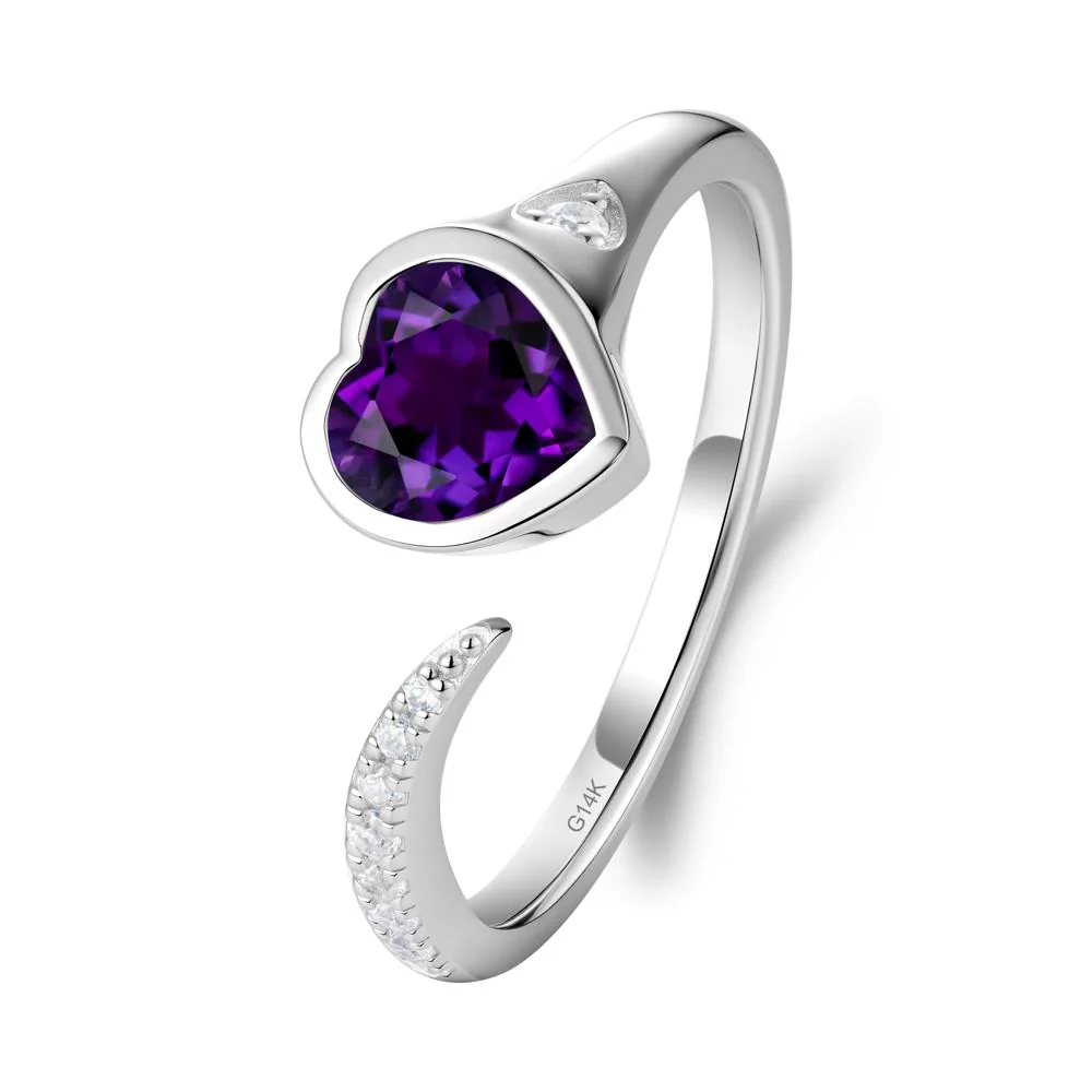 Amethyst Open Engagement Ring - Image 9
