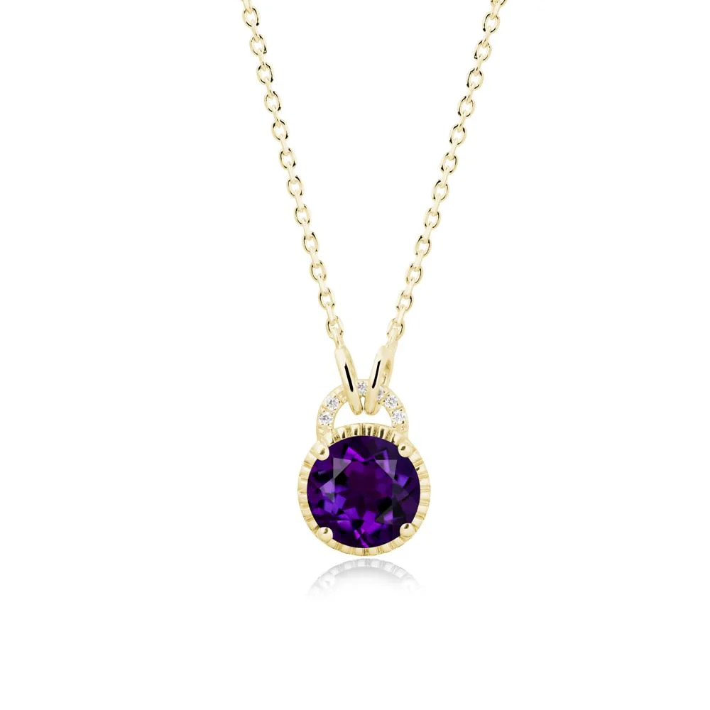 Amethyst Pendant with Decorative Halo - Image 7