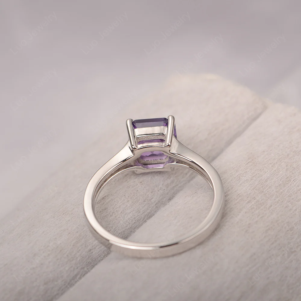 Amethyst Asscher Cut Ring - Image 4