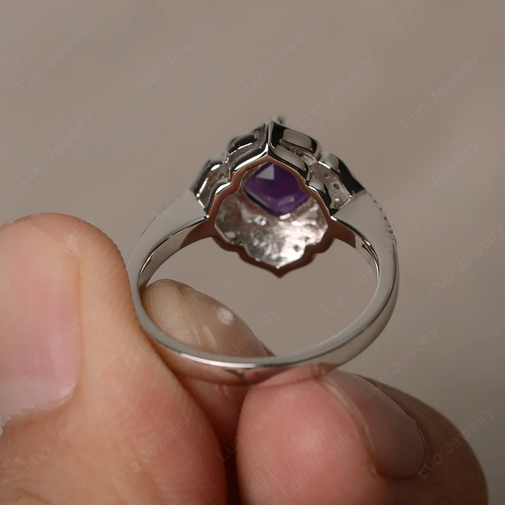 Amethyst Ring Cushion Cut Kite Set - Image 3