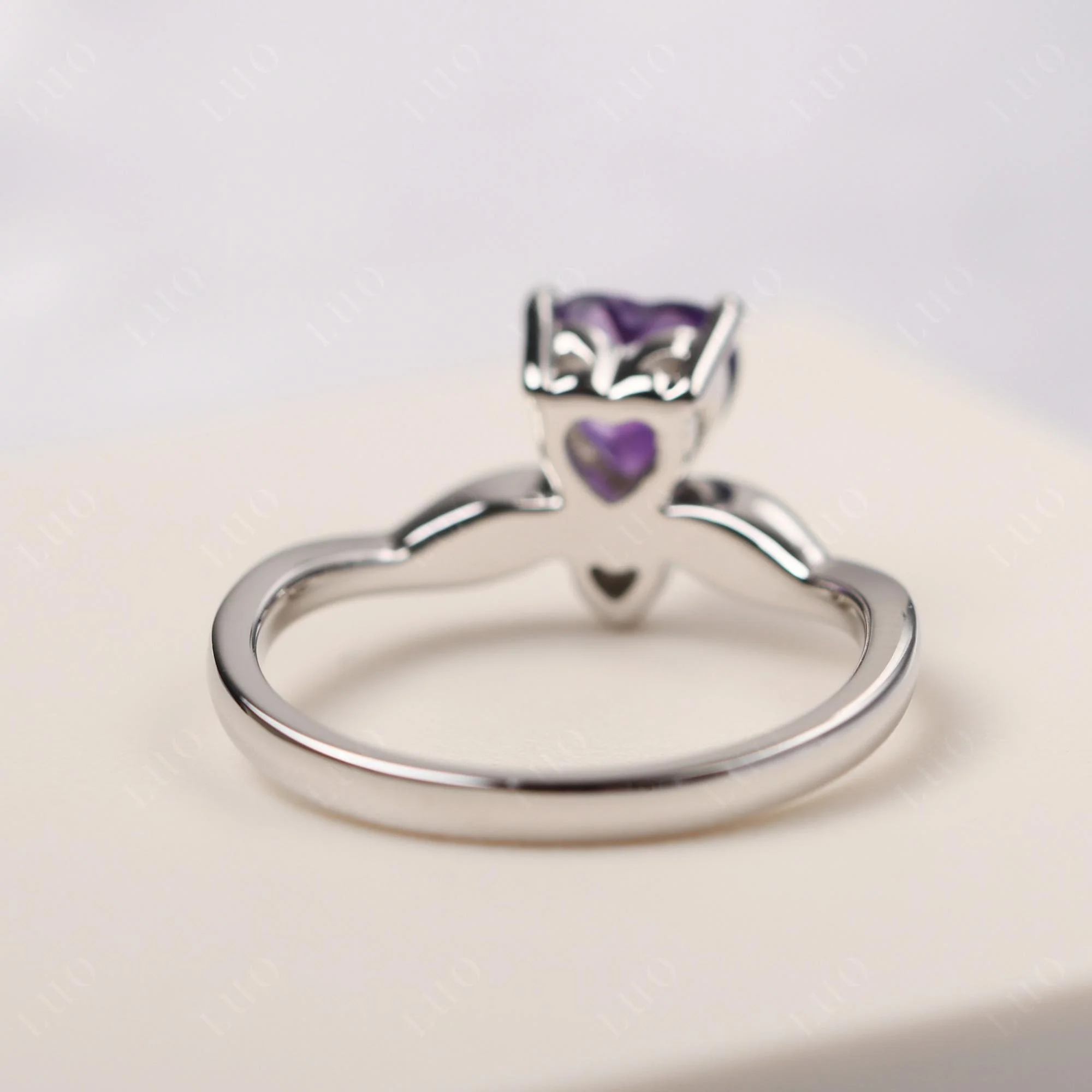 Amethyst Twisted Heart Ring - Image 12