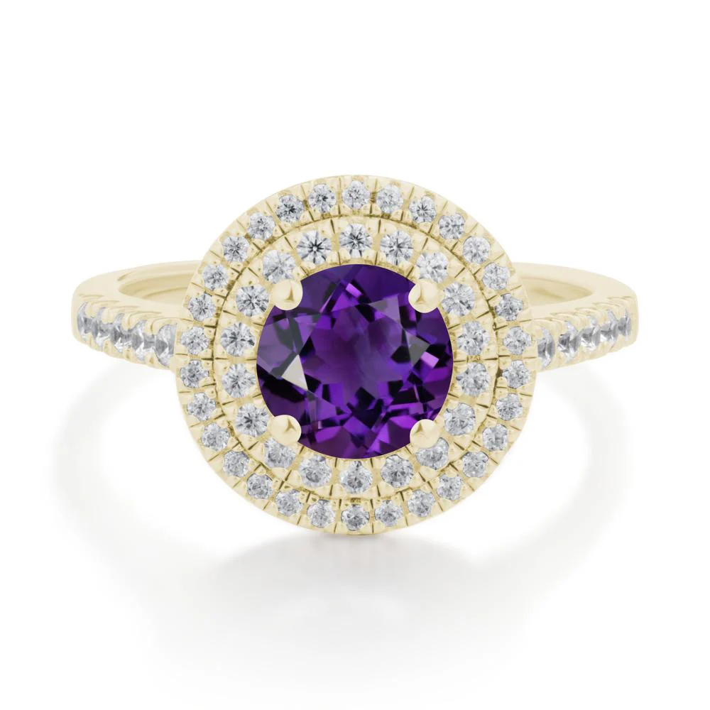 Amethyst Ring Double Halo - Image 3
